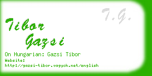 tibor gazsi business card